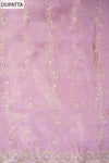 Mauve Shimmer Unstitched Salwar Suit With Chiffon Dupatta