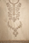 Timeless Beauty Tussar Organza Unstitched Salwar Suit With Organza Dupatta