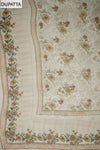 Olive Crepe Unstitched Salwar Suit With Georgette Dupatta