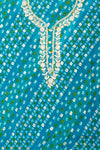 Soft Hues Rama Cotton Unstitched Salwar Kameez With Chiffon Dupatta