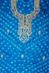 Mesmerizing Charm Dark Firozi Dola Unstitched Salwar Suit With Dola Dupatta