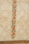 Olive Sequence, Zarkan & Threadwork Georgette Unstitched Salwar Suit With Crepe dupatta