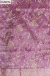 Delicate And Dreamy Mauve Unstitched Organza Salwar Kameez With Organza Dupatta