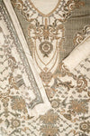 Effortlessly Beautyful Off White Crepe Unstitched Salwar Suit With Georgette Dupatta