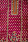 Magenta Crepe Unstitched Salwar Suit With Crepe Dupatta