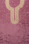 Delicate And Dreamy Mauve Unstitched Crepe Salwar Kameez With Chiffon Dupatta