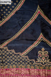 Bold Statement Black Organza Unstitched Salwar Suit With Organza Dupatta