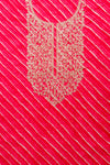 Bright Yet Balanced Coral Unstitched Cotton Salwar Kameez With Cotton Dupatta
