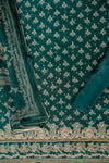 Regal Charm Bottle Crepe Unstitched Salwar Suit With Chinon Silk Dupatta