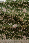 Celebrate tradition in Mehndi Organza Unstitched Salwar Kameez With Organza Dupatta