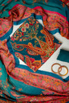 Effortless Glamour Rama Crepe Unstitched Salwar Suit With Crepe Dupatta