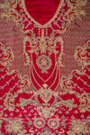 Heritage Heirloom Maroon Crepe Unstitched Salwar Suit With Georgette Dupatta