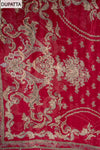Heritage Heirloom Maroon Crepe Unstitched Salwar Suit With Georgette Dupatta