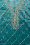 Draped In Elegance Grey Crepe Unstitched Salwar Kameez With Chiffon Dupatta