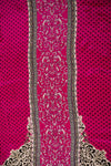 Bold Statement Black Magenta Crepe Unstitched Salwar Suit With Crepe Dupatta