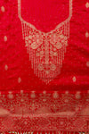 Heritage Heirloom Maroon Crepe Unstitched Salwar Kameez & Crepe Dupatta
