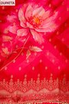 Heritage Heirloom Maroon Crepe Unstitched Salwar Kameez & Crepe Dupatta