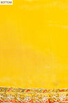 Raw Elegance Mustard Organza Unstitched Salwar Suit With Organza Dupatta