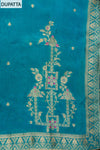 Mesmerizing Charm Dark Firozi Shimmer Unstitched Salwar Kameez With Cotton Dupatta