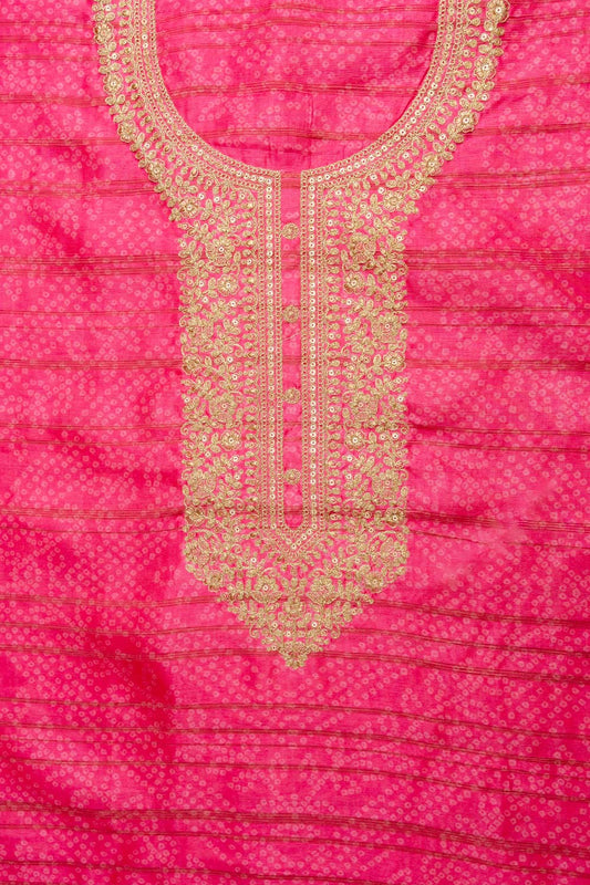 Glow Different In Gajari Unstitched Cotton Salwar Kameez With Cotton Dupatta