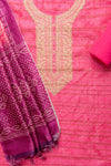Glow Different In Gajari Unstitched Cotton Salwar Kameez With Cotton Dupatta