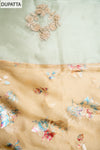 Pastel Majesty Mint Green Organza Unstitched Salwar Suit With Organza Dupatta