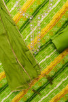 Wrapped in Elegance Pista Cotton Unstitched Salwar Kameez & Chiffon Dupatta