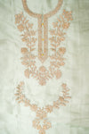 Pastel Majesty Mint Green Organza Unstitched Salwar Suit With Organza Dupatta