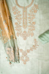 Pastel Majesty Mint Green Organza Unstitched Salwar Suit With Organza Dupatta