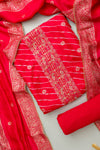 Timeless Elegance Rani Cotton Unstitched Salwar Kameez With Cotton Dupatta