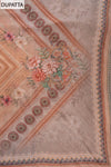 Tussar Mirror Sheet, Threadwork & Digital Printed Cotton Unstitched Salwar Suit With Chiffon Dupatta