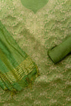 Celebrate Tradition In Mehndi Cotton Unstitched Salwar Kameez With Cotton Dupatta