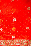 Grace Redefined Red Crepe Unstitched Salwar Suit With Crepe Dupatta