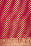 Onion Banarasi Woven Zari Khaddi Georgette Unstitched Salwar Suit With Georgette dupatta