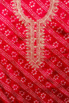 Grace Redefined Red Unstitched Cotton Salwar Kameez With Cotton Dupatta