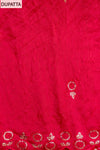 Grace Redefined Red Unstitched Cotton Salwar Kameez With Cotton Dupatta