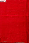 Grace Redefined Red Cotton Unstitched Salwar Kameez With Cotton Dupatta