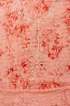Graceful Flow Peach Georgette Unstitched Salwar Kameez With Georgette Floral Dupatta