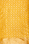 Mango Gold Banarasi Woven Zari Khaddi Georgette Unstitched Salwar Suit With Georgette dupatta