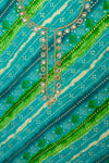 Dive Into Elegance Firozi Cotton Unstitched Salwar Kameez & Chiffon Dupatta