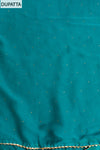 Dive Into Elegance Firozi Cotton Unstitched Salwar Kameez & Chiffon Dupatta