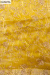 Shine Bright Mango Gold Organza Unstitched Salwar Kameez With Organza Dupatta
