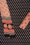 Tussar And Black Digital Printed Cotton Unstitched Salwar Suit With Cotton Dupatta