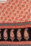 Tussar And Black Digital Printed Cotton Unstitched Salwar Suit With Cotton Dupatta