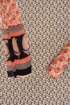 Tussar And Black Digital Printed Cotton Unstitched Salwar Suit With Cotton Dupatta
