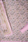 Delicate and Dreamy Mauve Crepe Unstitched Salwar Suit With Georgette Dupatta