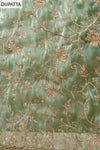 Gentle Tones Mint Green Unstitched Organza Salwar Kameez With Organza Dupatta