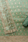 Gentle Tones Mint Green Unstitched Organza Salwar Kameez With Organza Dupatta