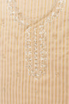 Graceful Flow Peach Organza Unstitched Salwar Kameez With Organza Floral Dupatta