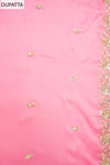 Eternal Bloom Pink Banarasi Silk Unstitched Salwar Suit With Chiffon Dupatta